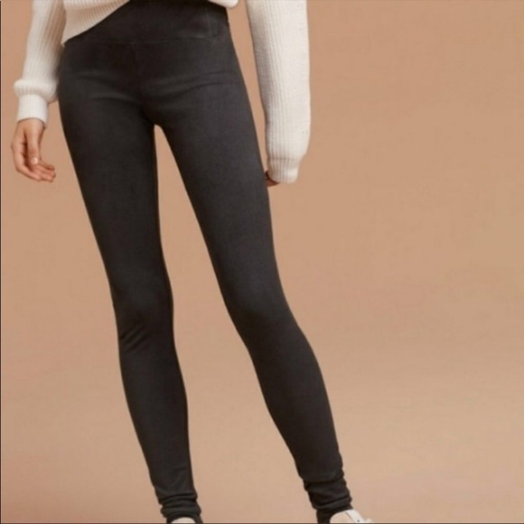 Aritzia Wilfred Free Daria Pants Faux Suede high rise leggings - Picture 1 of 10
